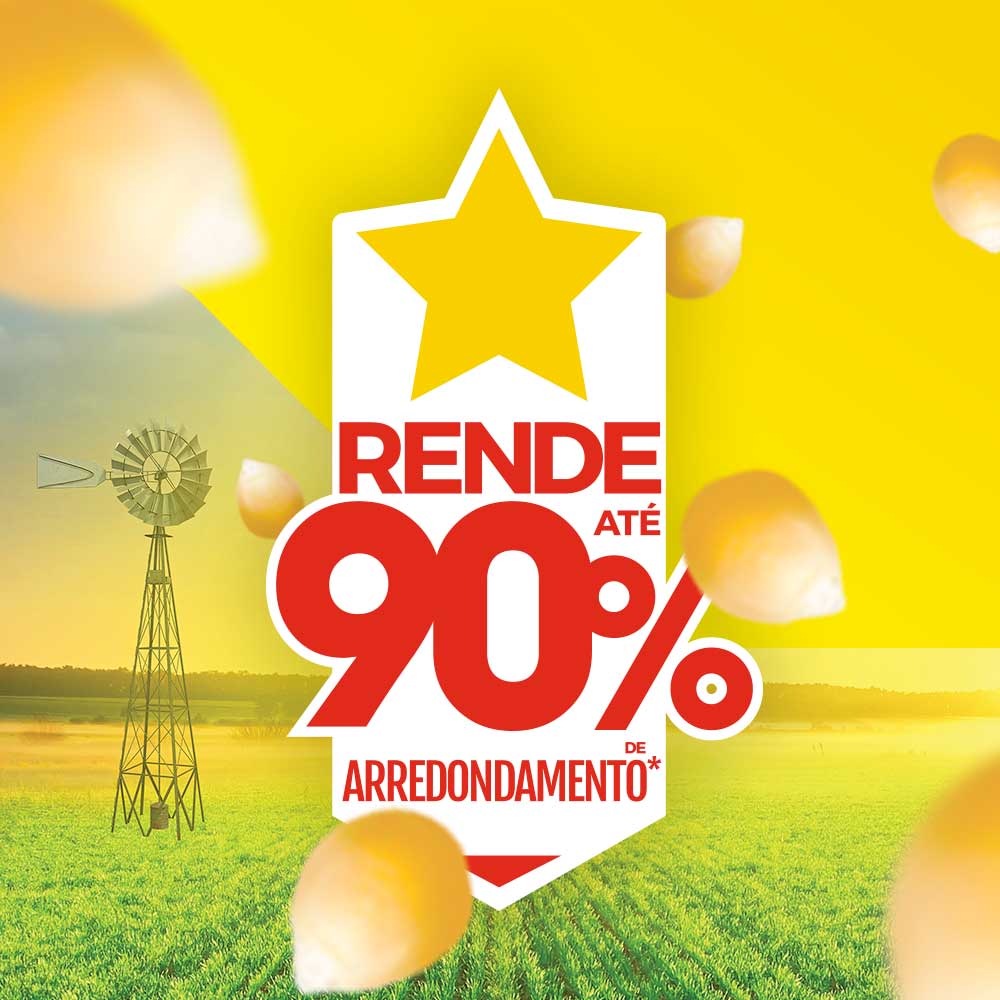 Rende até 90% de arredondamento